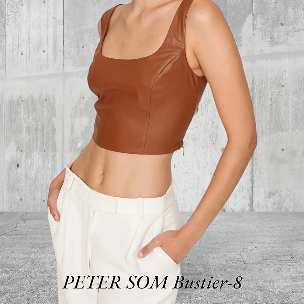 Peter Som Brown Crop Top